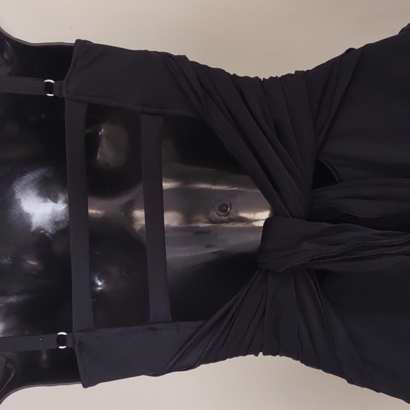 Kona Sol 2 Way Wrap One Piece Swimsuit Black Small - Picture 8 of 10